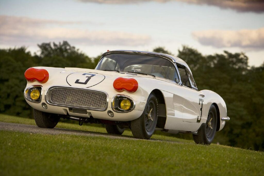 One of Lance Miller's fully restored 1960 Le Mans Corvette race cars.  