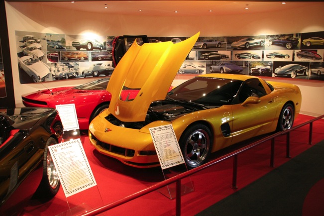 The 2001 Tiger Shark introduced styling elements that were featured on future generation Corvettes. Most notable of these is the exhaust vent in the middle of the car's hood. This same feature would appear on all seventh-generation Corvettes. Additionally, the front grill (slightly modified) was introduced on the C6 coupe and convertible models.