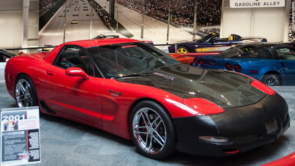 The 2001 Mallett Hammer Corvette Z06 at the National Corvette Museum.