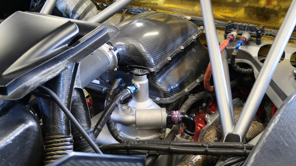 The 5.5L flat-plane engine was first spotted beneath the C8.R's bonnet at the 2020 Daytona race, leaving the world to speculate if the powerplant might be planned for the 2023 Z06.