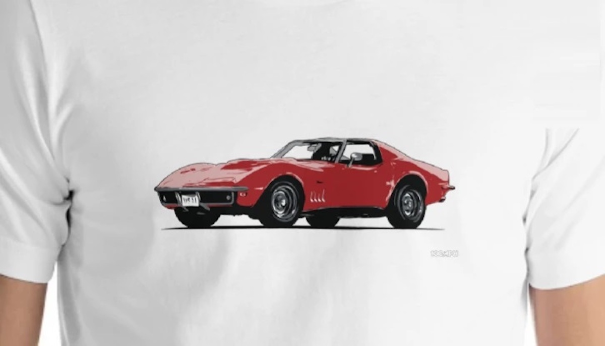 A 68 Corvette C3 shirt available on 100MPH for $29.95 USD