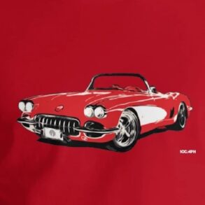 The 62 Corvette C1 shirt, available on 100MPH for $29.95 USD