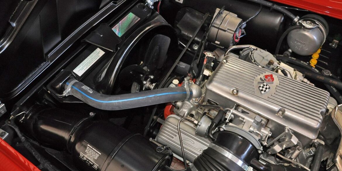 Close-up of 1964 Corvette L84 engine