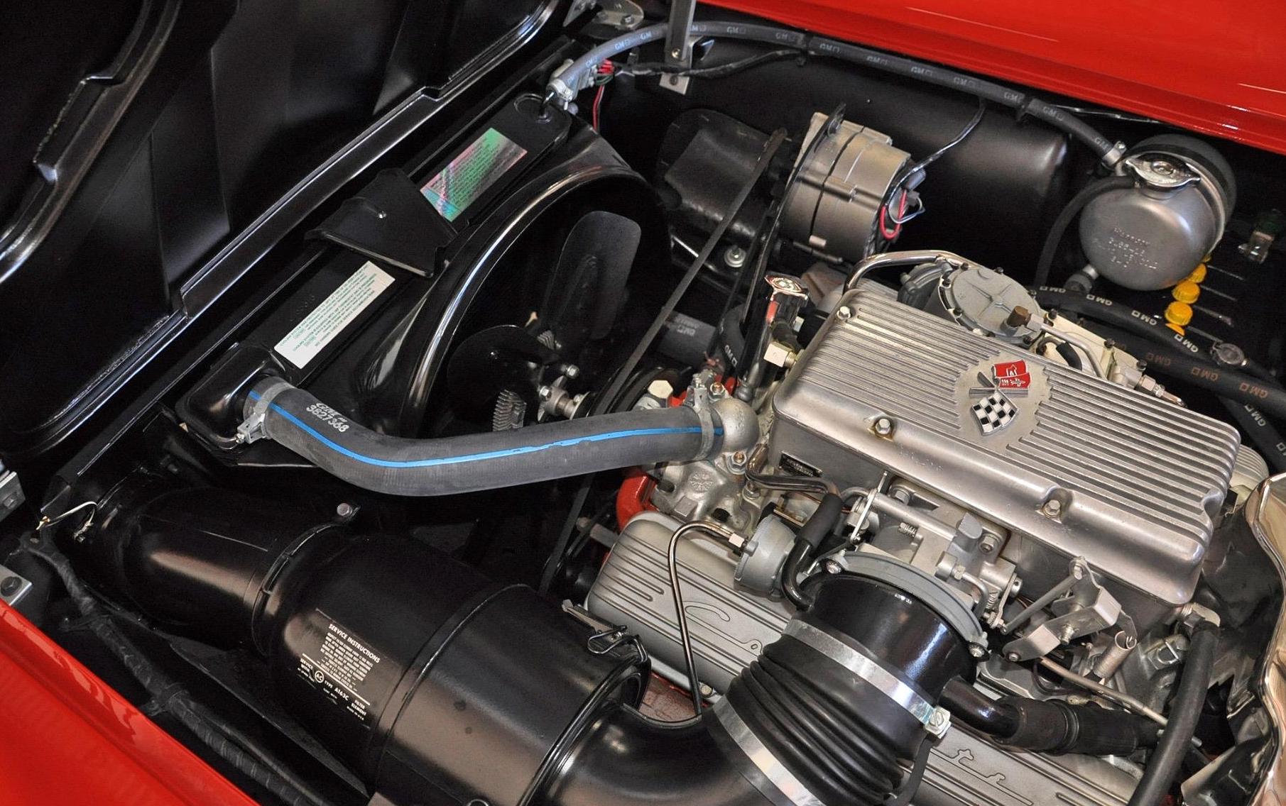 Close-up of 1964 Corvette L84 engine