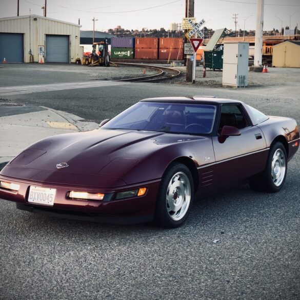 1993 Corvette C4 40th Anniversary ZR-1 parked on street