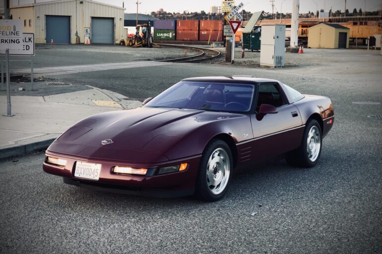 1993 Corvette C4 40th Anniversary ZR-1 parked on street