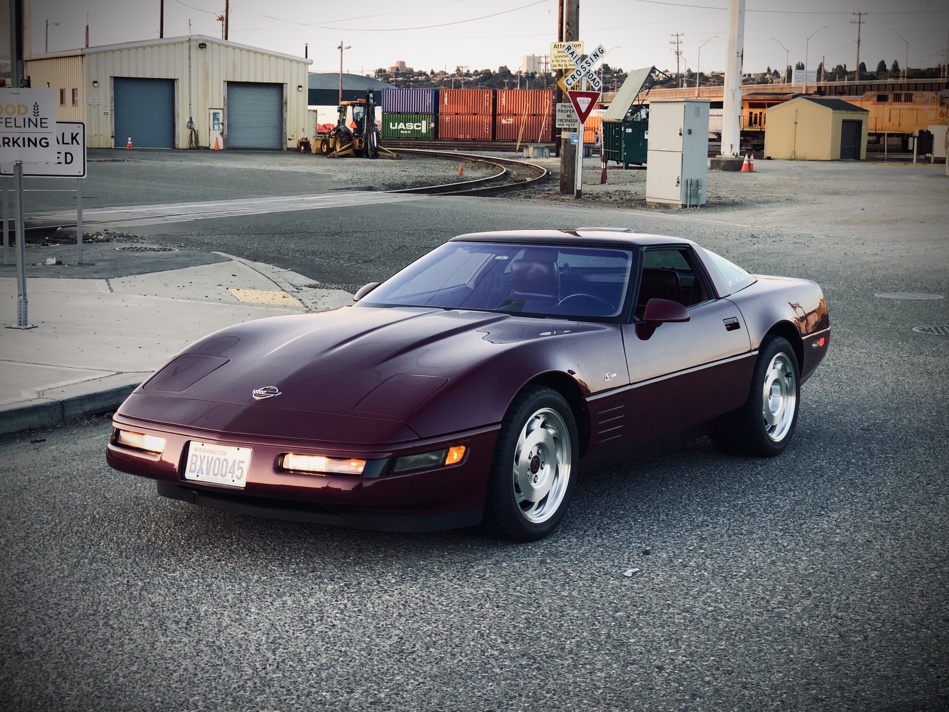 1993 Corvette C4 40th Anniversary ZR-1 parked on street