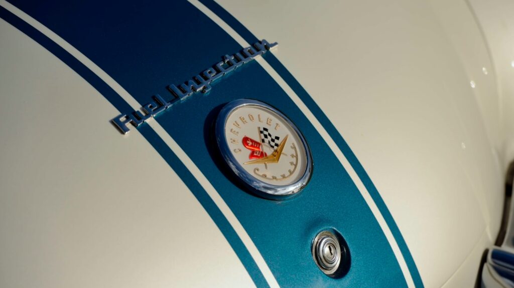 The 1957 Corvette Super Sport wore special badging reminiscent of that introduced on the 1956 Corvette Sebring Racers.
