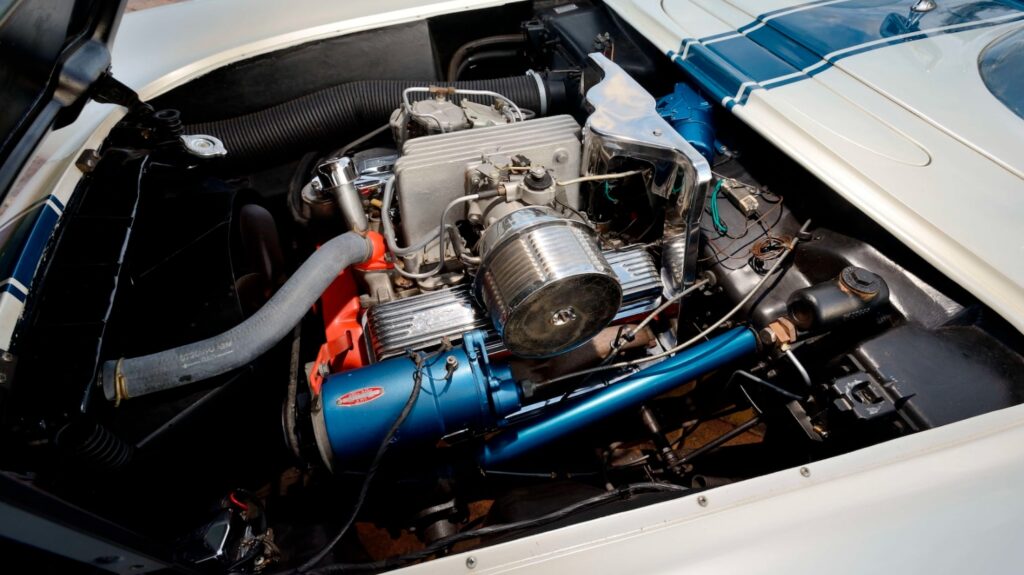 The 1957 Corvette Super Sport featured a 283 cubic-inch, 283 horsepower engine. In those days, getting 1 HP/CI was a significant milestone in powerplant engineering.