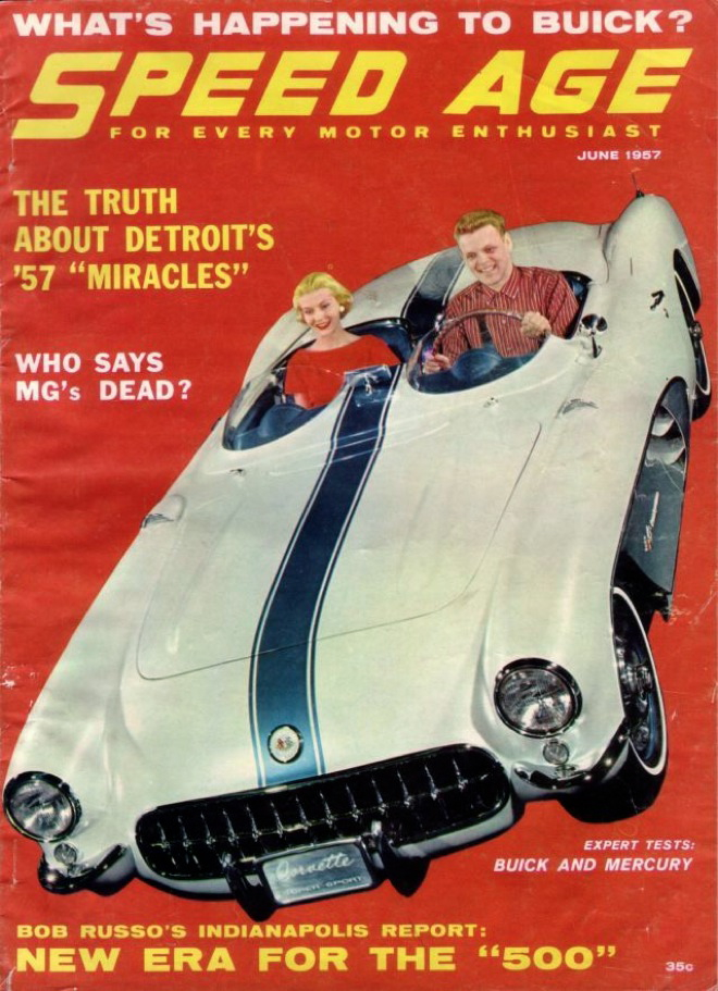 The 1957 Corvette Super Sport on the cover of Speed Age magazine!