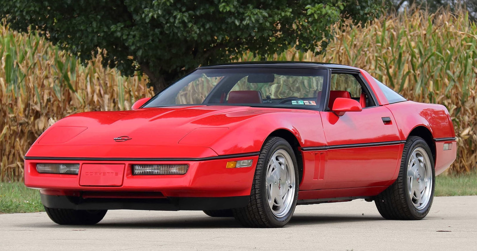 1988 red C4 Corvette