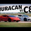 Exciting Race Between A C8 Corvette & Lamborghini Huracan