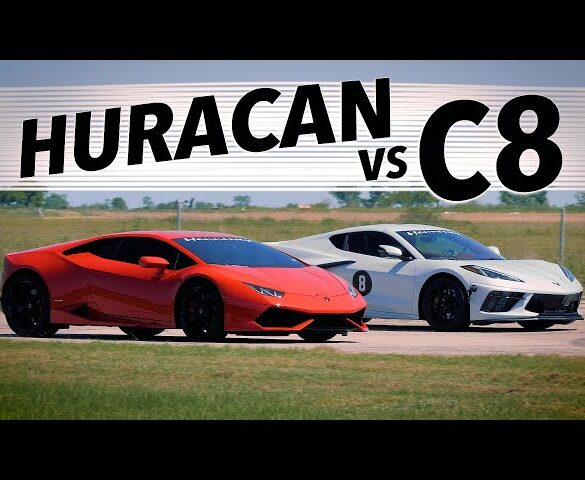 Exciting Race Between A C8 Corvette & Lamborghini Huracan