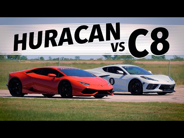 Exciting Race Between A C8 Corvette & Lamborghini Huracan