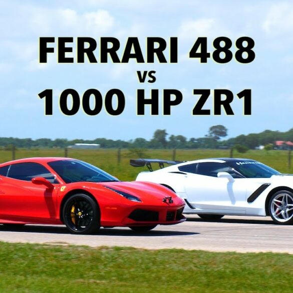 1000 HP Supercharged ZR1 Corvette vs 660 HP Ferrari 488 GTB