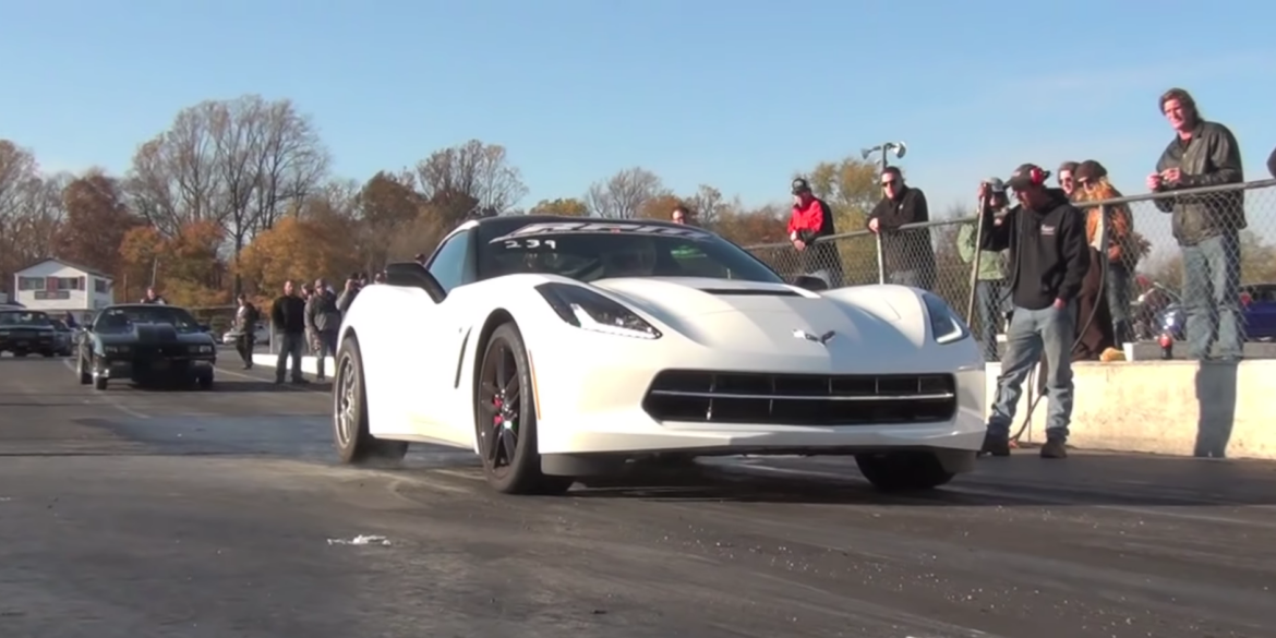 A 2014 C7 Corvette Z51 Showing Its True Potential On A Drag Strip