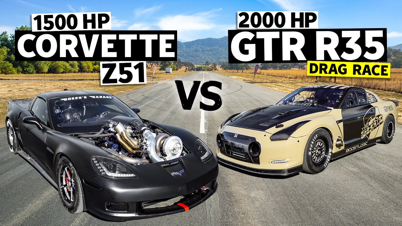 The Ultimate Horsepower Race: 2005 Corvette Z51 vs. 2009 Nissan GTR Kimbo