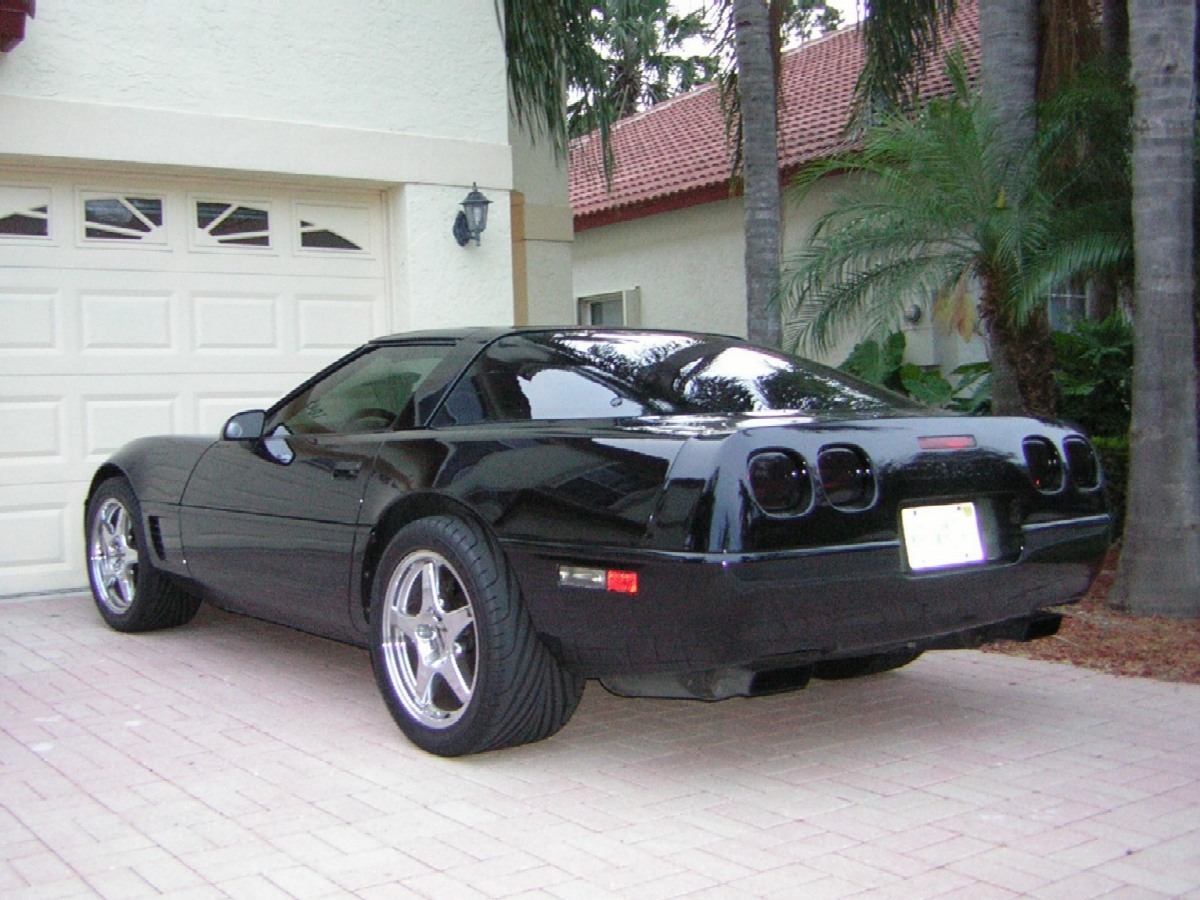 Black C4 Corvette with ZR1 rims