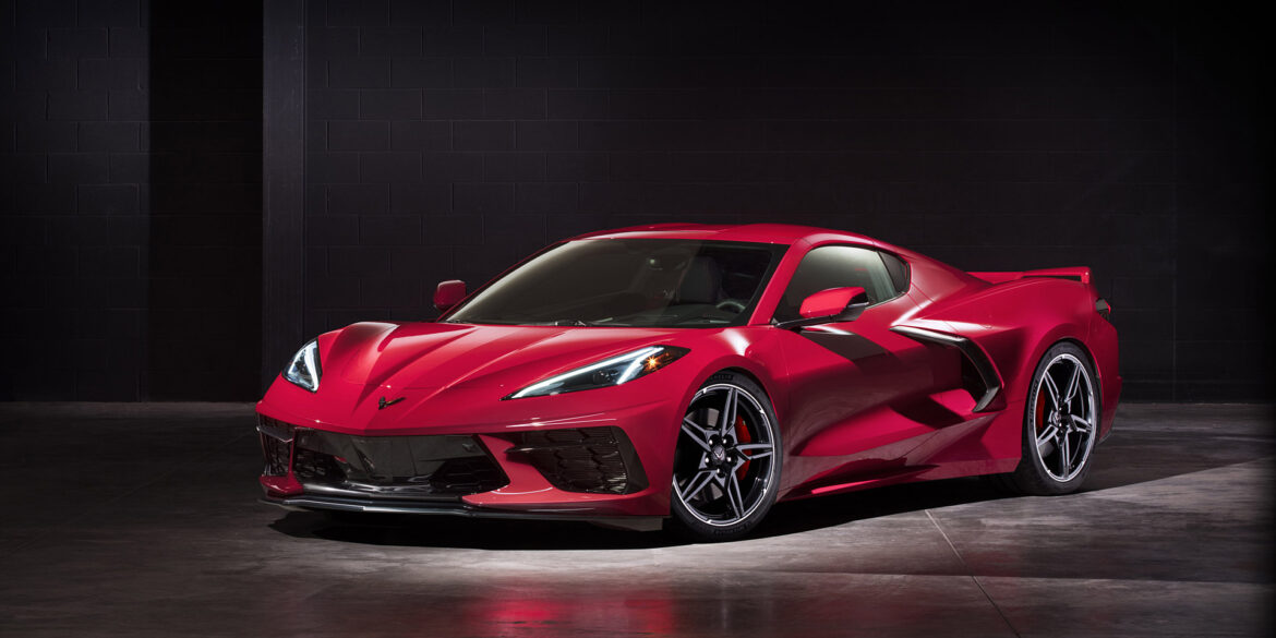 Corvette C8 on showroom floor