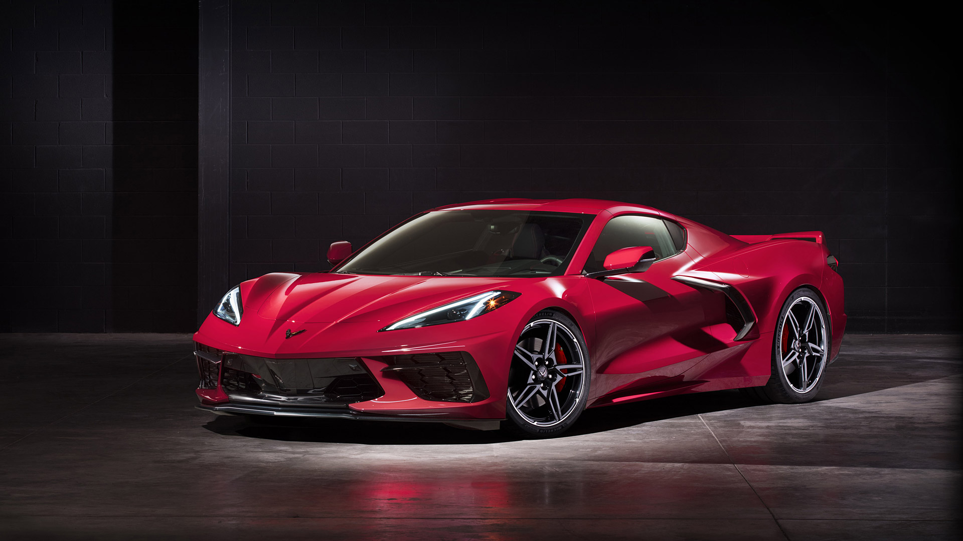 Corvette C8 on showroom floor