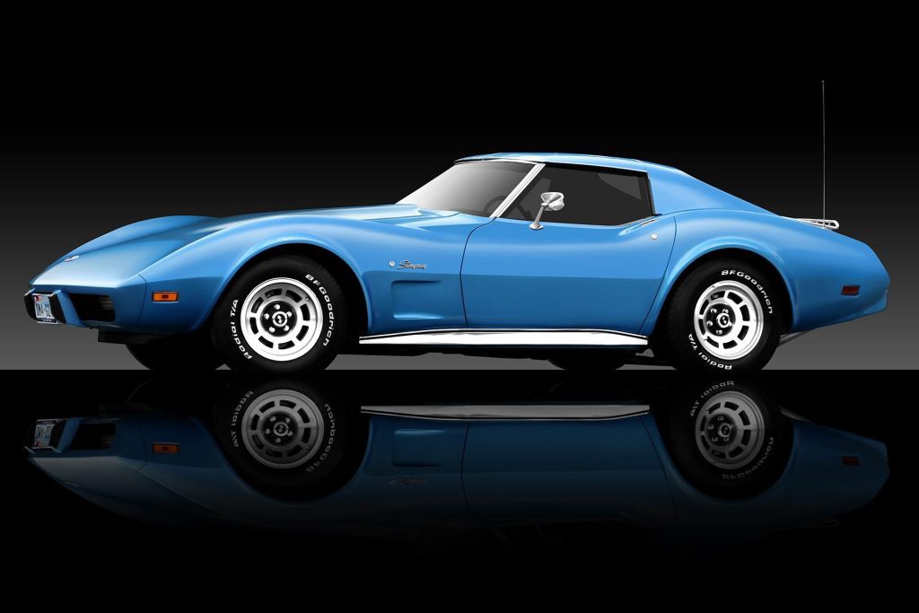 Blue 1979 Corvette
