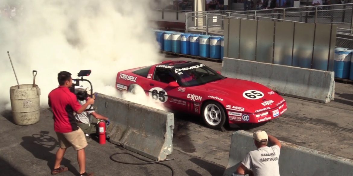1989 Chevrolet Corvette Challenge Race Car Burnout