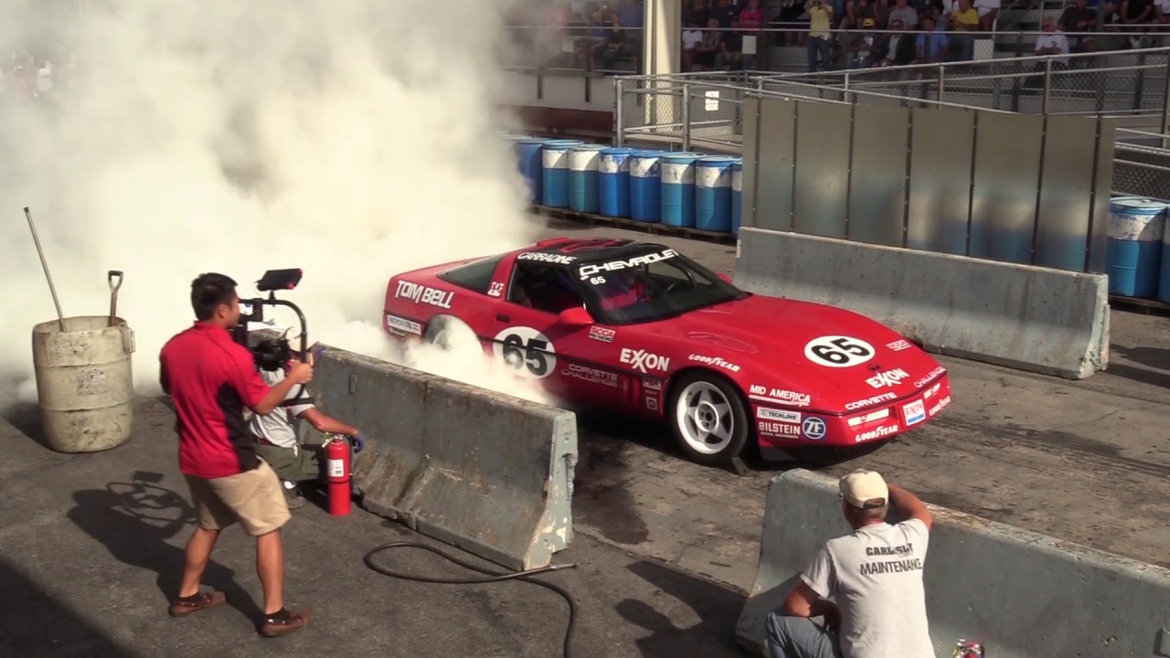 1989 Chevrolet Corvette Challenge Race Car Burnout