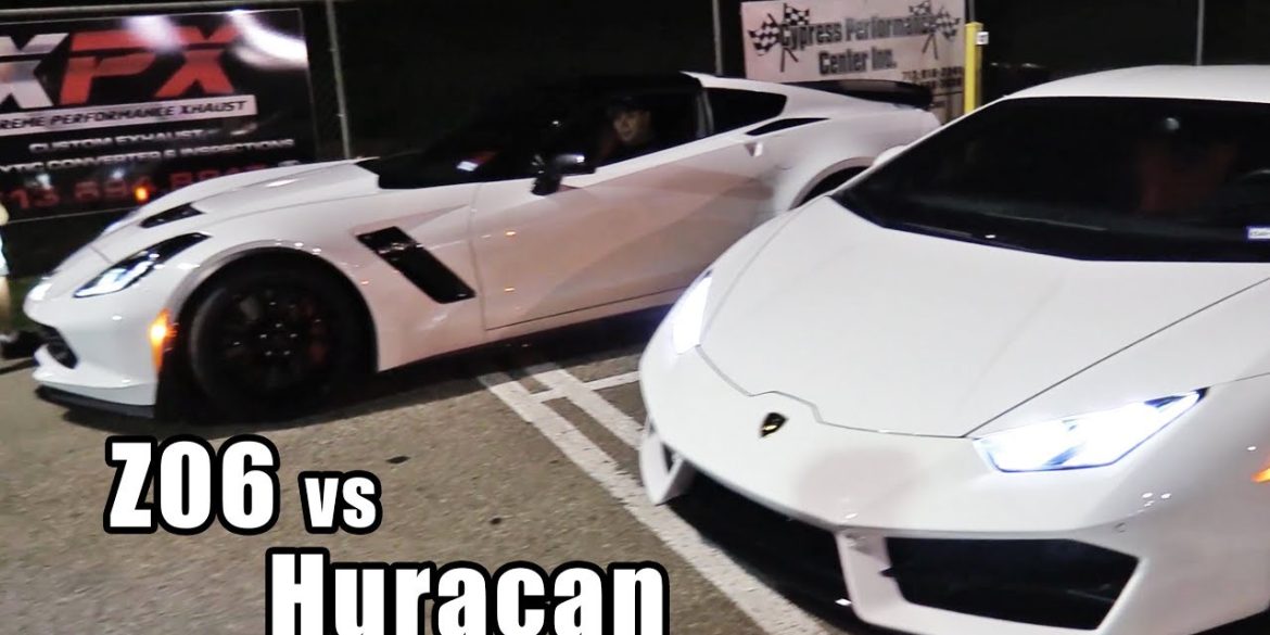 Stock 2017 Chevrolet Corvette Z06 vs Lamborghini Huracan