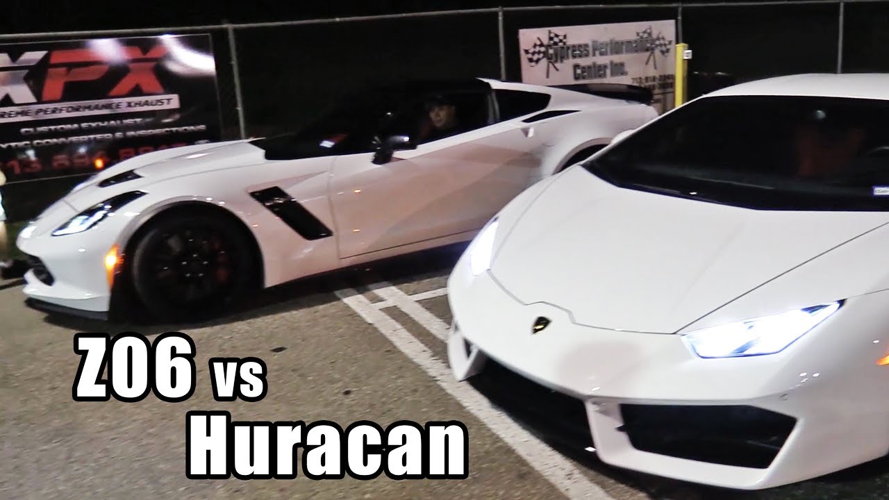 Stock 2017 Chevrolet Corvette Z06 vs Lamborghini Huracan