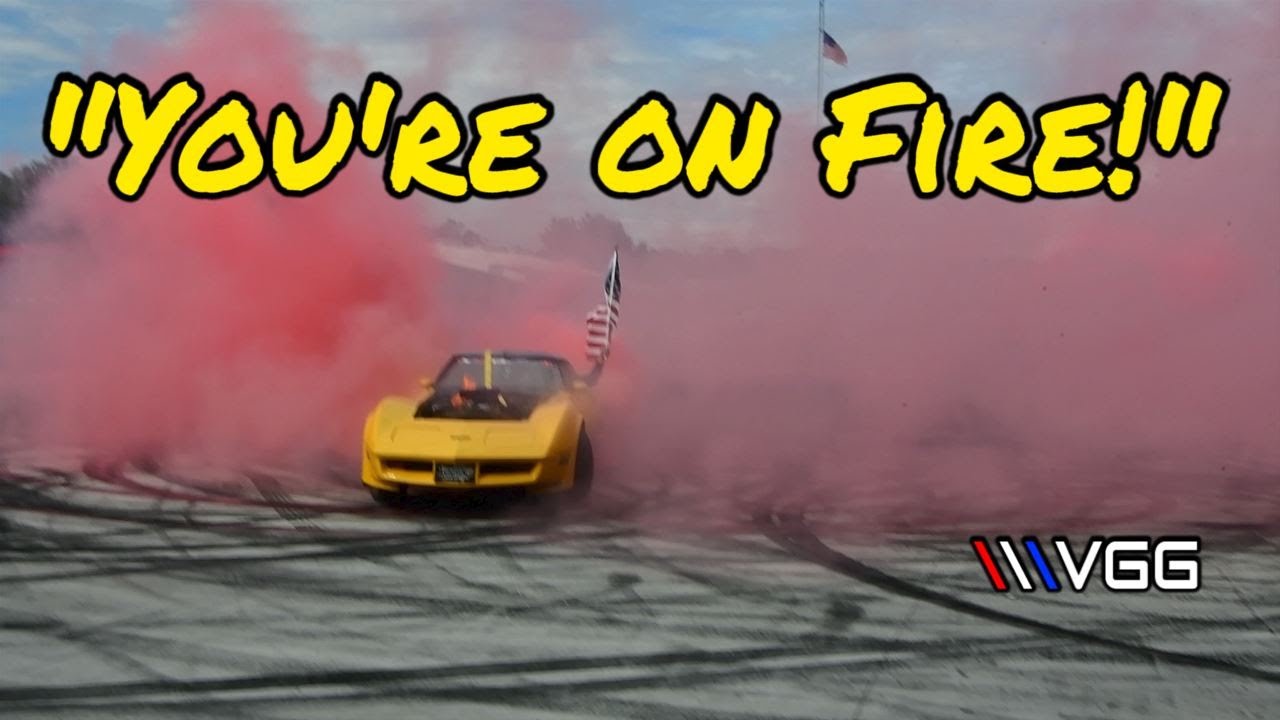 Supercharged 1980 Corvette Huge Burnout!