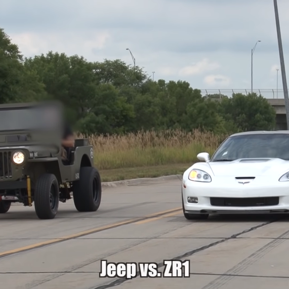 2013 Corvette ZR1 vs 1952 Willys Jeep