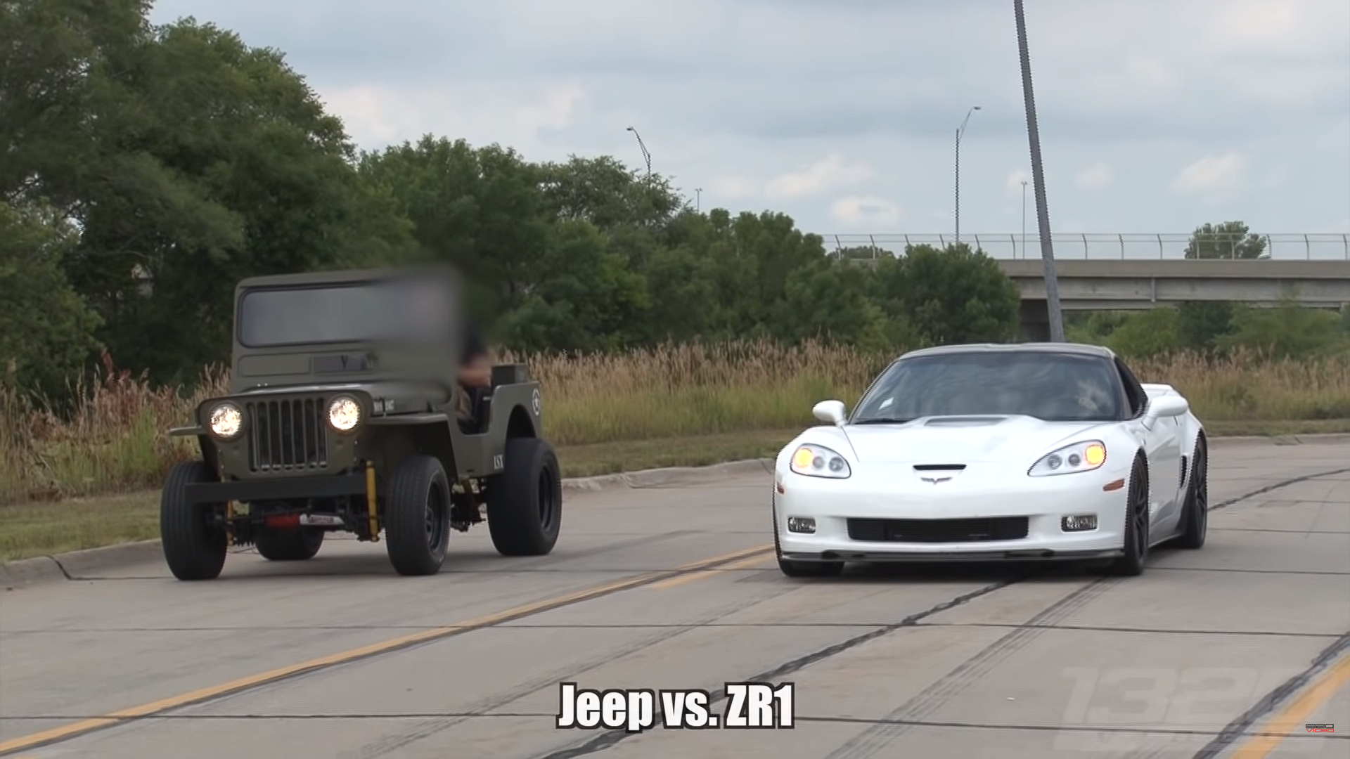 2013 Corvette ZR1 vs 1952 Willys Jeep