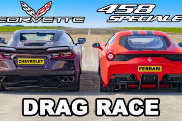 Drag Race: C8 Corvette Sting Ray vs Ferrari 458 Speciale