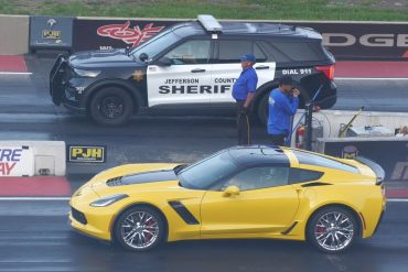 C7 Corvette Z06 Goes Against A Police Cruiser