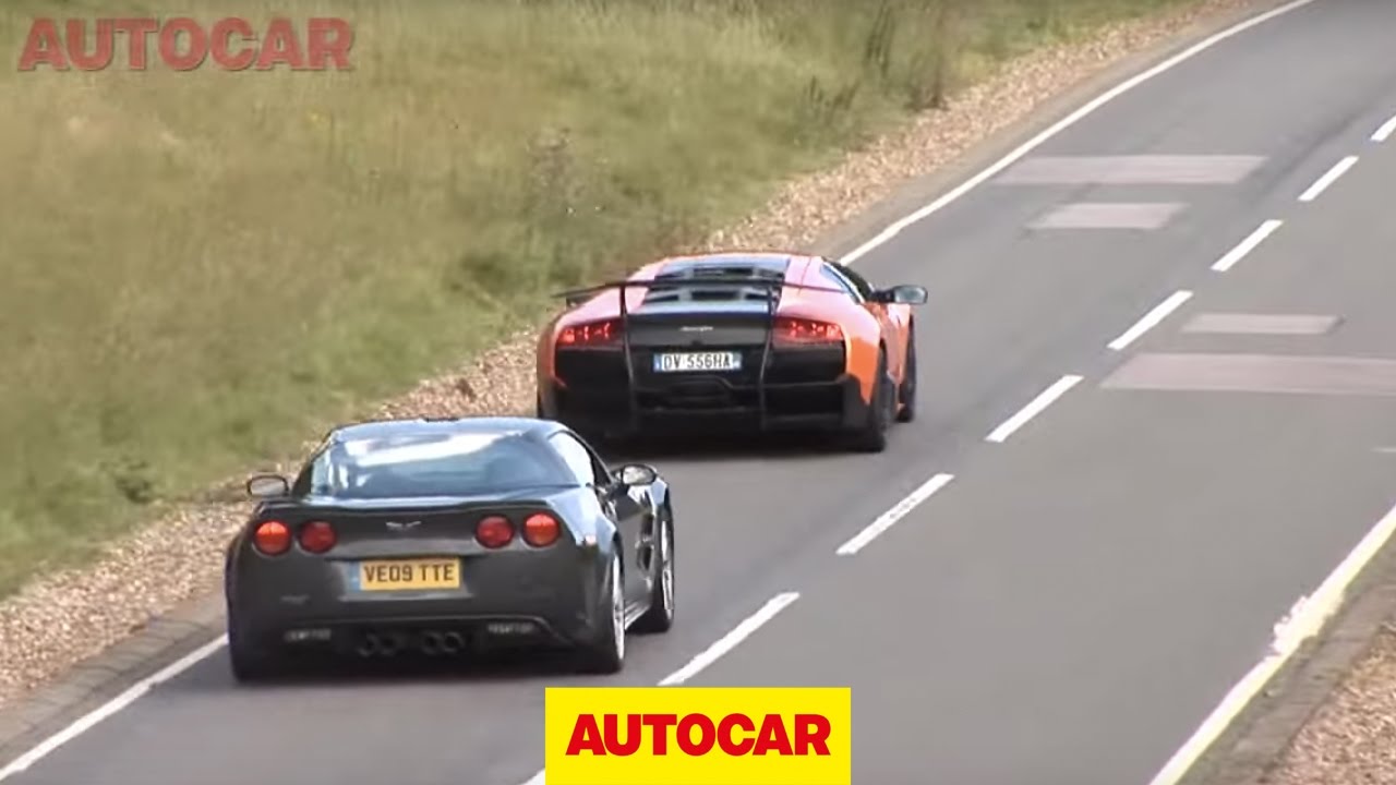 2009 Corvette ZR1 Chasing A Lamborghini LP670-4 SV