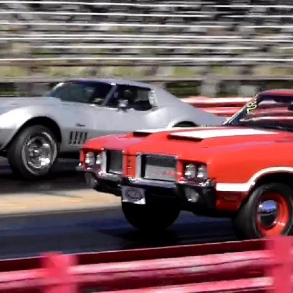 1969 L88 Corvette vs 1972 Oldsmobile 442: Vintage 1/4 Mile Drag Race