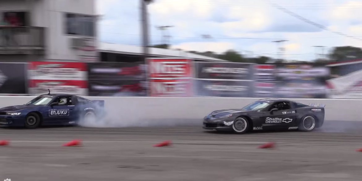 C6 Corvette Joins A Drifting Showdown