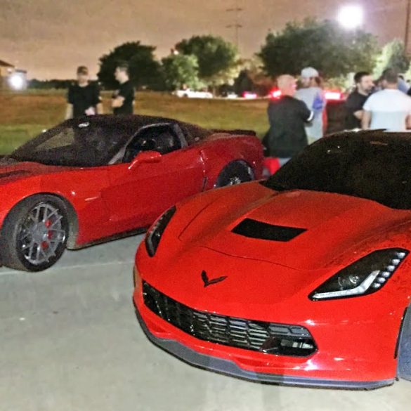 C6 Corvette Z06 vs C7 Corvette Stingray Wild Street Race