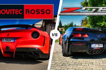 Corvette Z06 vs Ferrari F12 On Autobahn