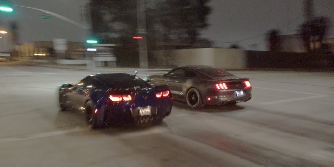 C7 Corvette Grand Sport vs Mustang 5.0