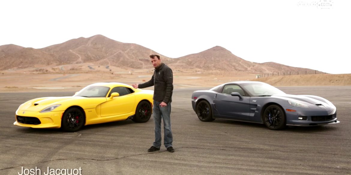2012 Chevy Corvette ZR1 vs 2013 SRT Viper Burnout Battle!