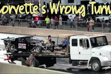 Black Corvette Crashes At South Georgia Motorplex