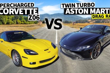 Supercharged 2006 Corvette Z06 Drag Versus 2020 Aston Martin Vantage