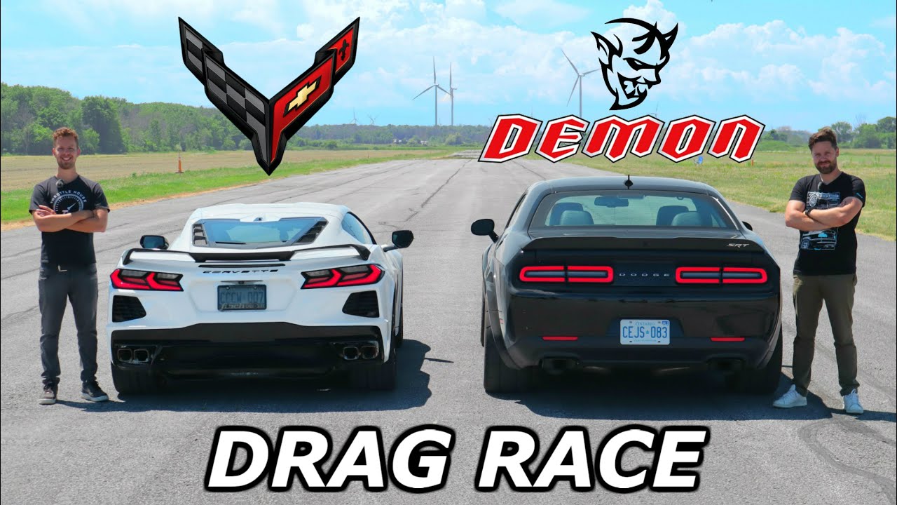 Which Is Faster? 2020 C8 Corvette vs Dodge Demon 