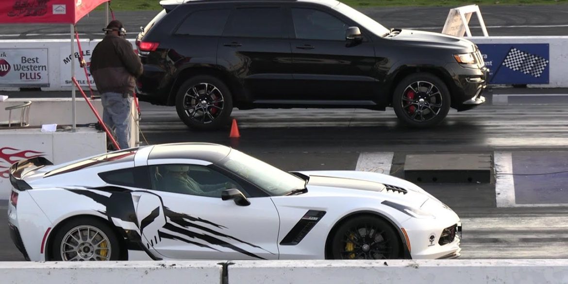 DRAG RACE: Corvette Z06 vs Jeep SRT