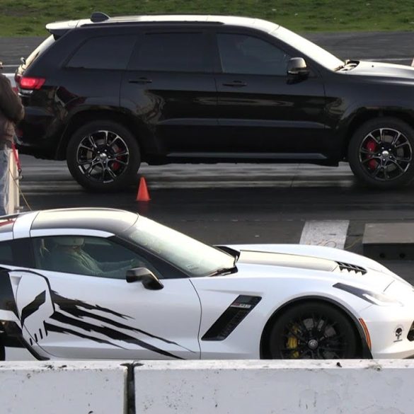 DRAG RACE: Corvette Z06 vs Jeep SRT
