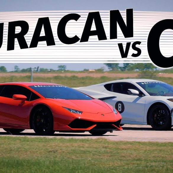 Drag & Roll Race: C8 Corvette vs Lamborghini Huracan