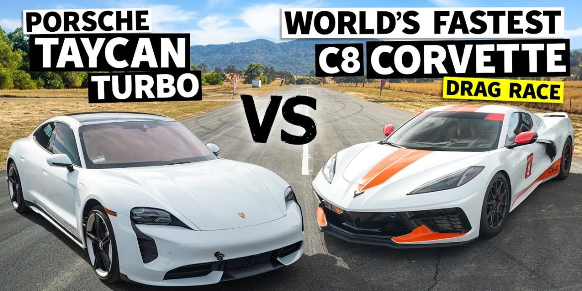 1000HP C8 Corvette Takes On A Porsche Taycan Turbo