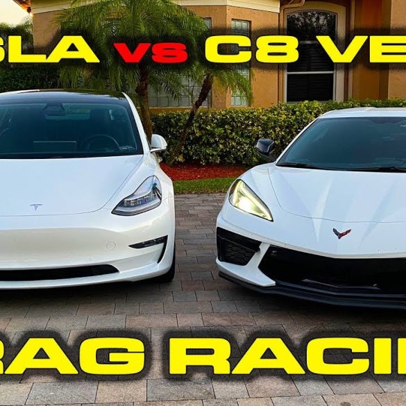 2020 Chevy Corvette Runs Into A Tesla Model 3 Performance