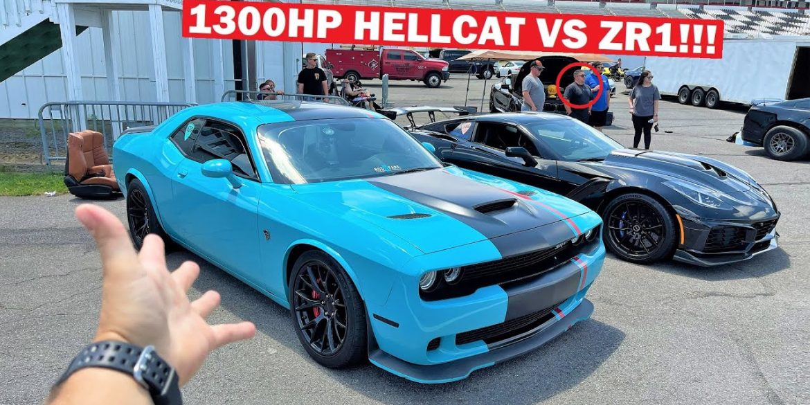 1000HP Corvette ZR1 Takes On A 1300-HP Dodge Challenger Hellcat Redeye